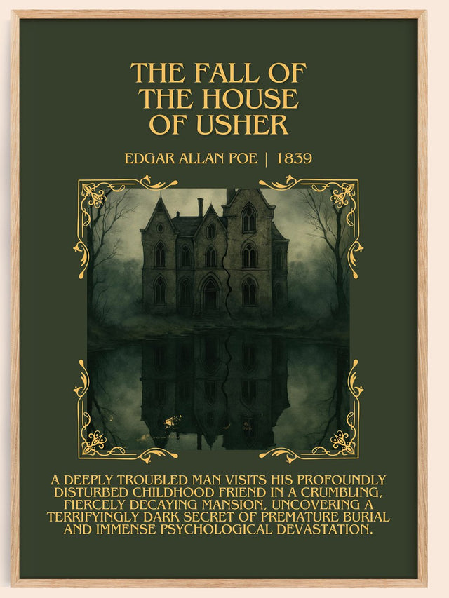 Fall Of The House Of Usher Minimalist Book Poster by Edgar Allan Poe