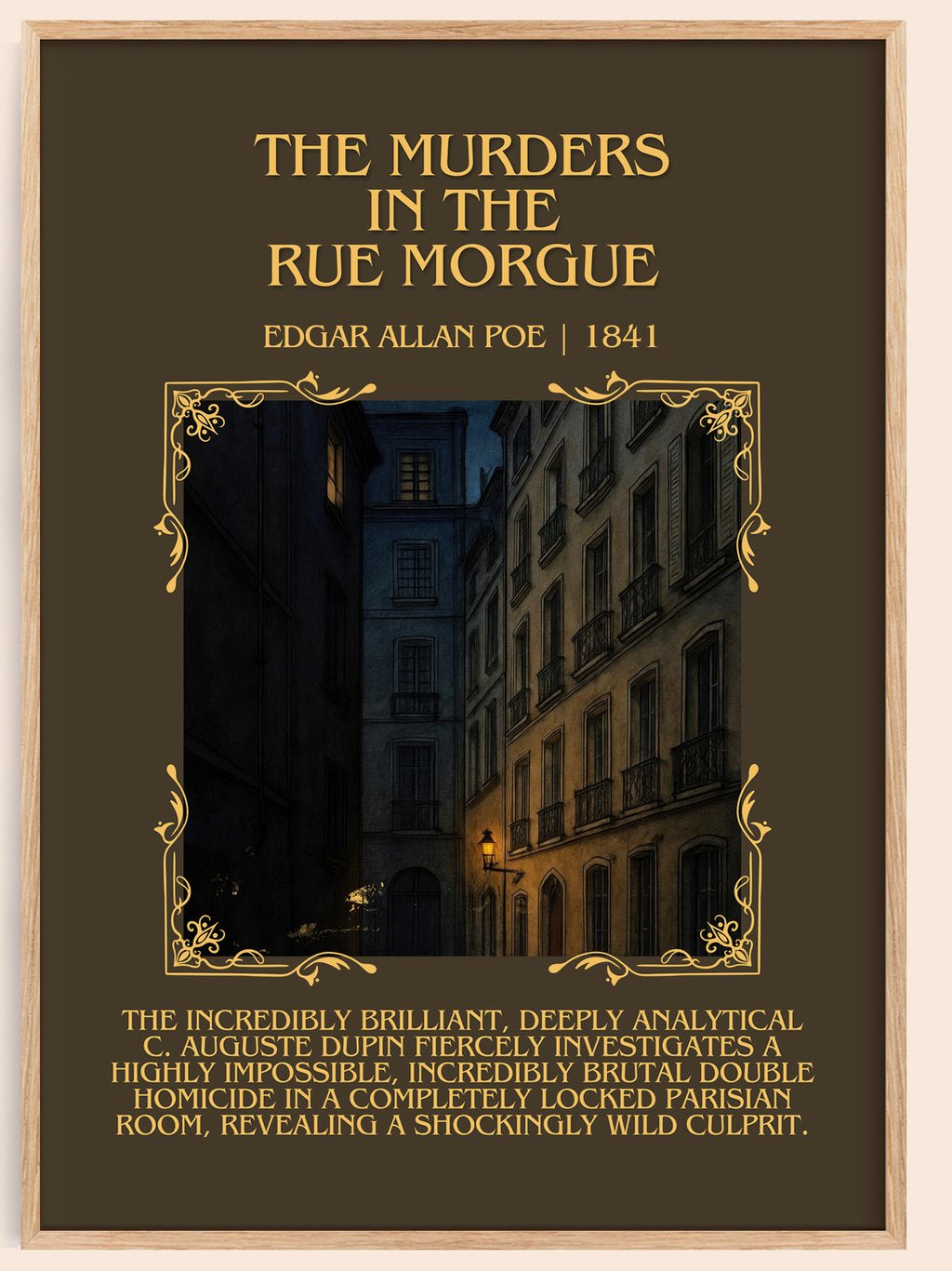 Murders In The Rue Morgue Minimalist Book Poster by Edgar Allan Poe – book poster