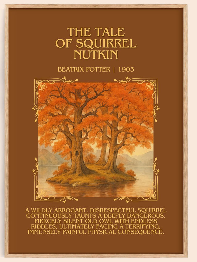 The Tale Of Squirrel Nutkin Minimalist Book Poster by Beatrix Potter