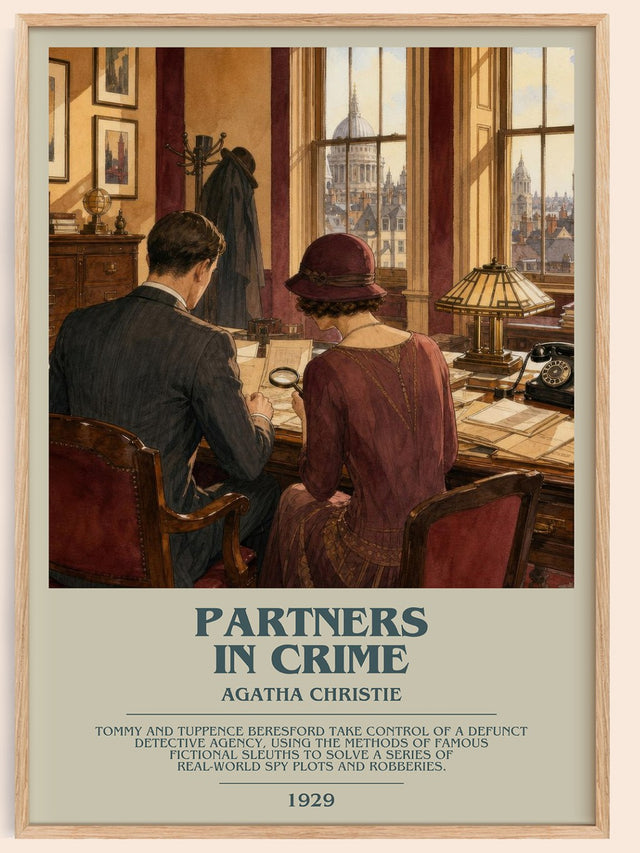 Partners In Crime Bookish Wall Art by Agatha Christie