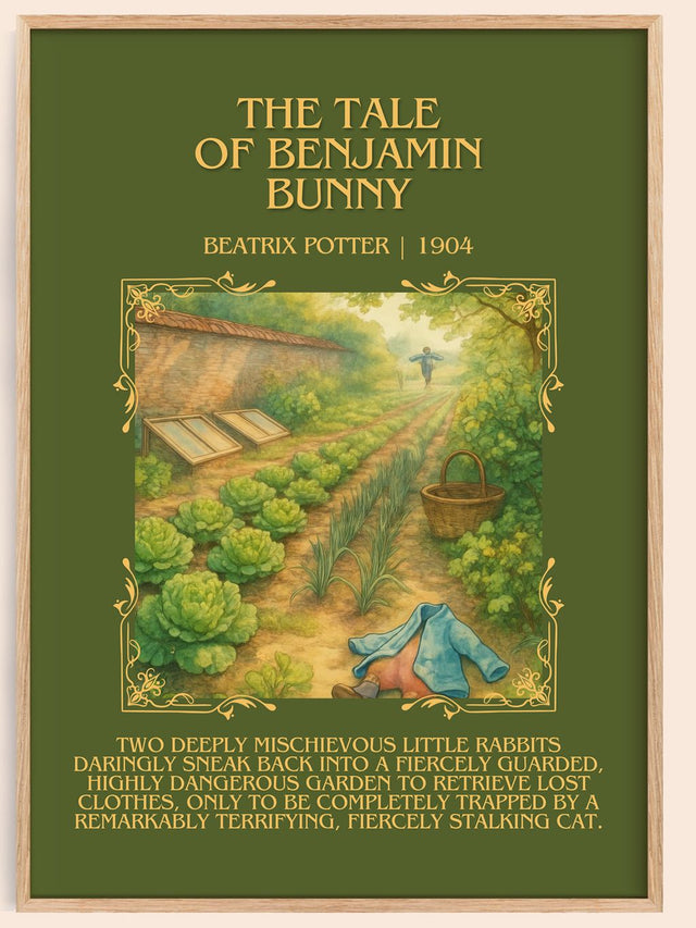 The Tale Of Benjamin Bunny Minimalist Book Poster by Beatrix Potter