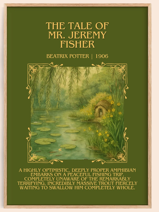 The Tale Of Mr. Jeremy Fisher Minimalist Book Poster by Beatrix Potter
