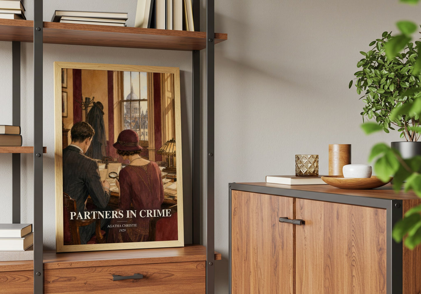 Partners In Crime book watercolour illustration paper finish options – matte satin gloss