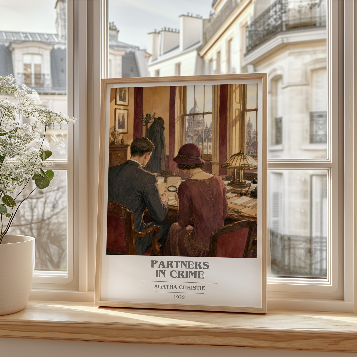 Partners In Crime book cover poster colour and style options – Agatha Christie book art