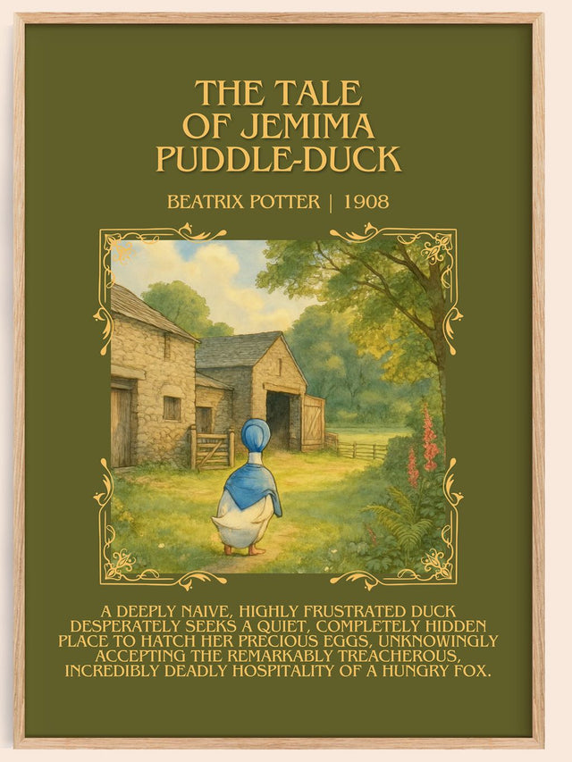 Tale Of Jemima Puddle-Duck Minimalist Book Poster by Beatrix Potter