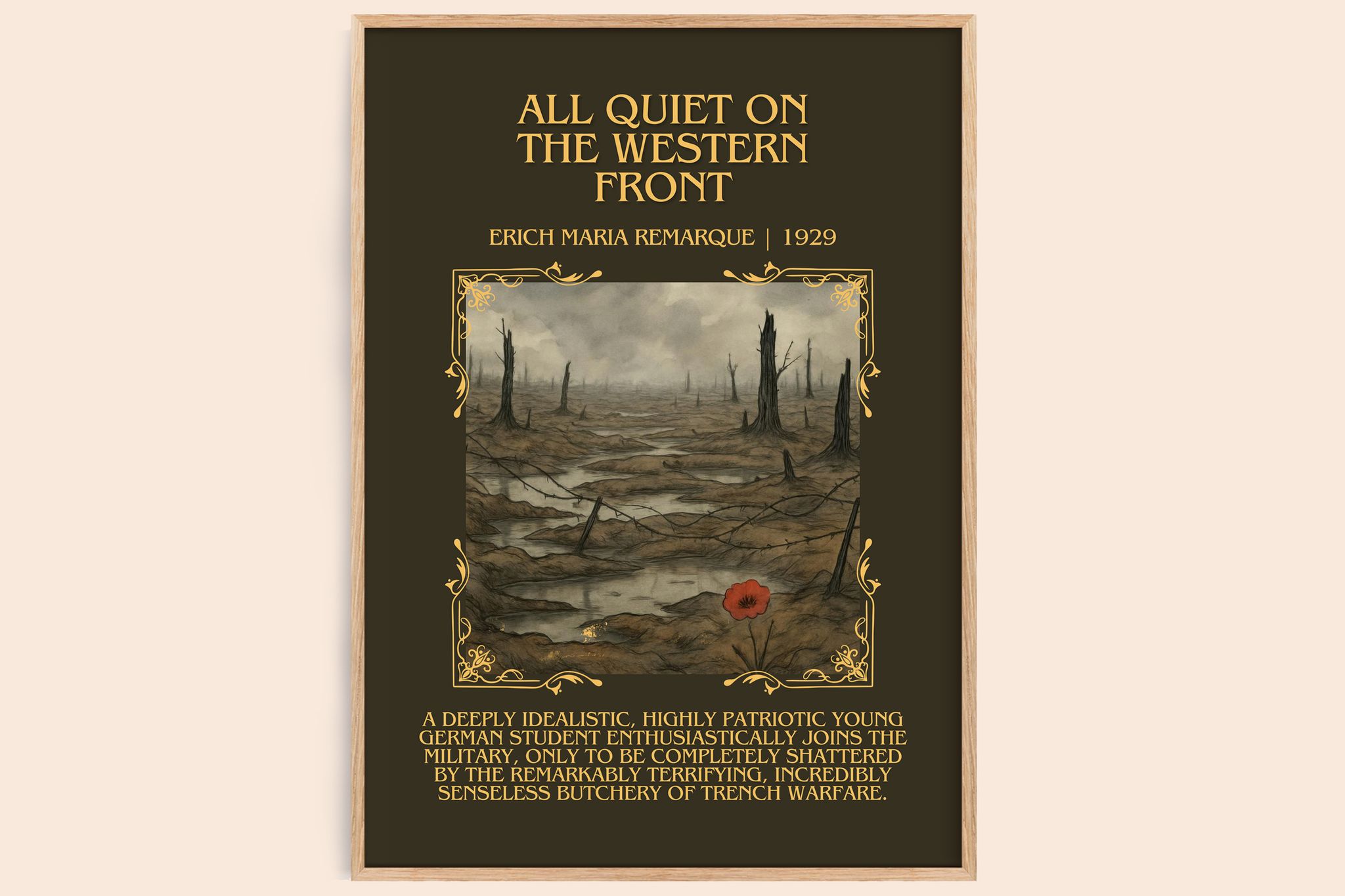All Quiet On The Western Front Minimalist Book Poster by E. Remarque