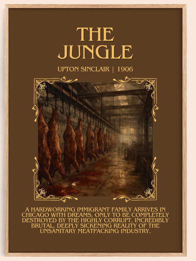 The Jungle Minimalist Book Poster by Upton Sinclair