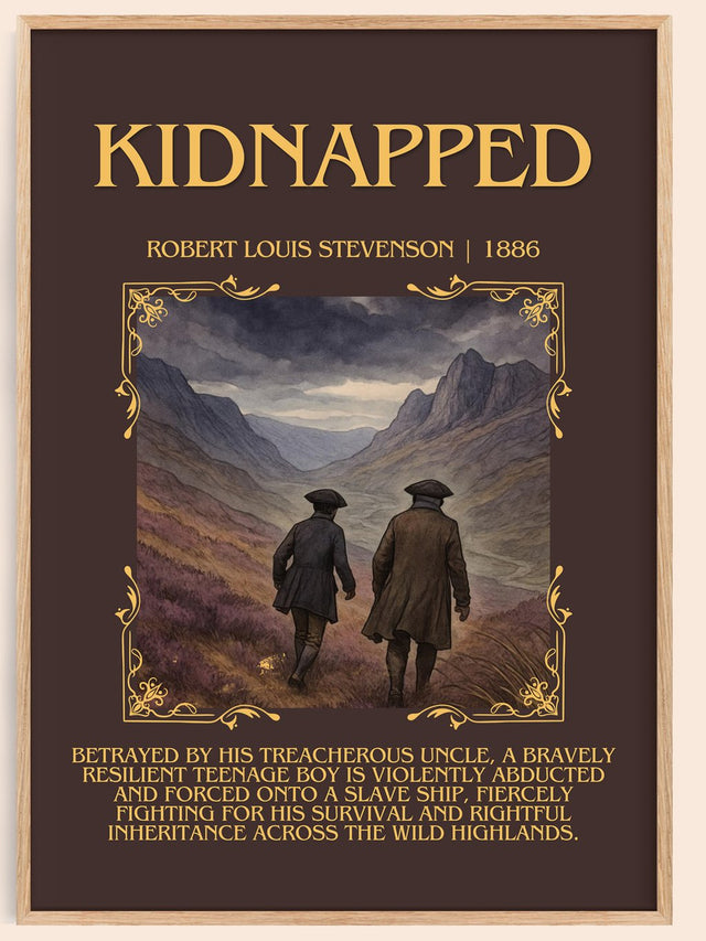 Kidnapped Minimalist Book Poster by Robert Louis Stevenson