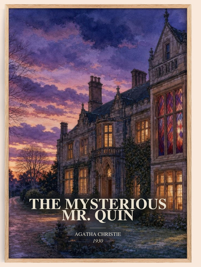 Mysterious Mr. Quin Book Watercolour Illustration by Agatha Christie