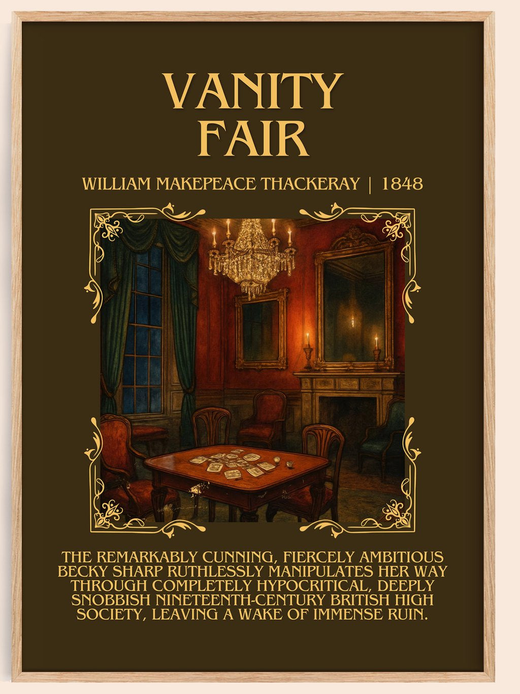 Vanity Fair Minimalist Book Poster by William Makepeace Thackeray – book poster