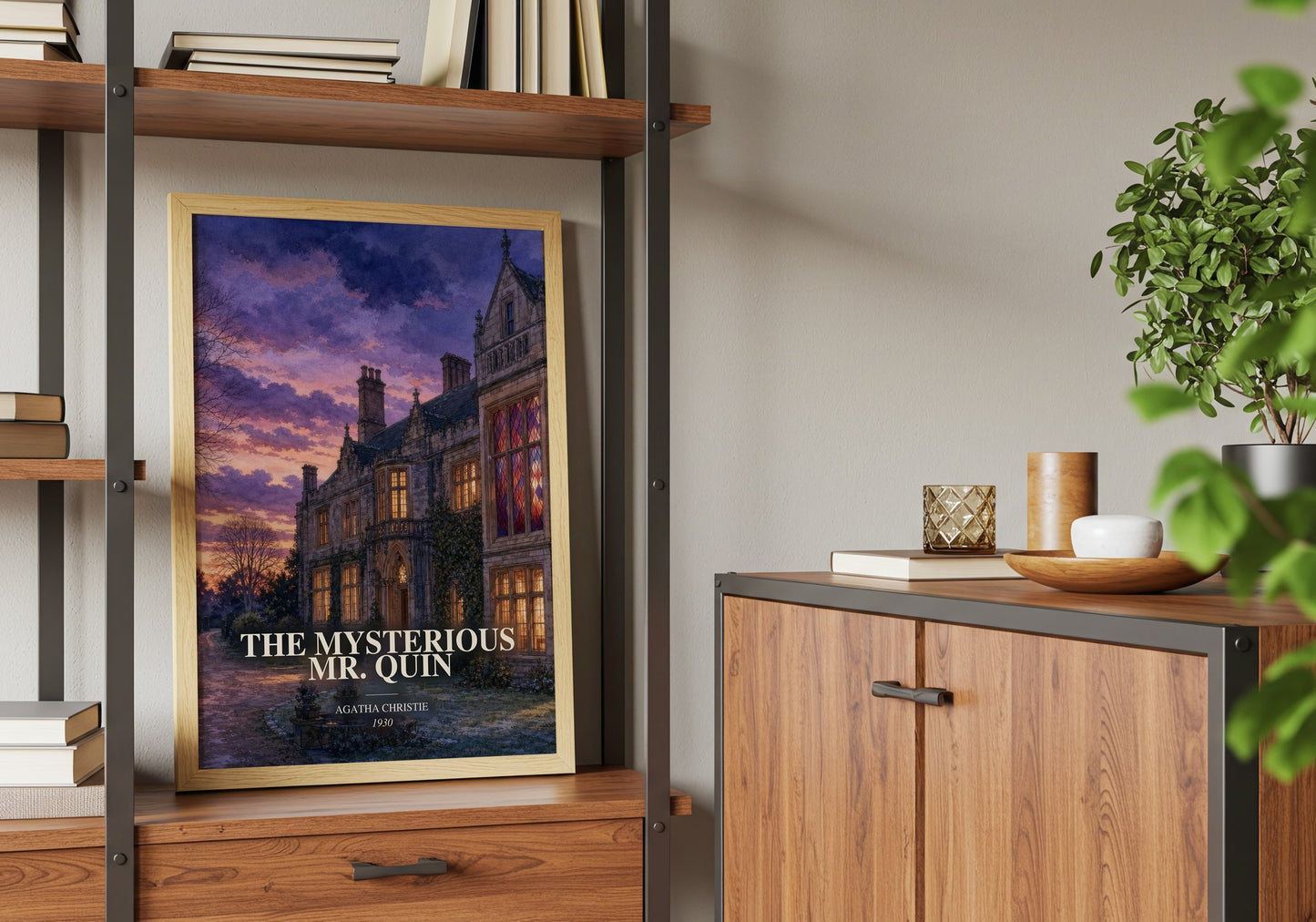 The Mysterious Mr. Quin book watercolour illustration paper finish options – matte satin gloss