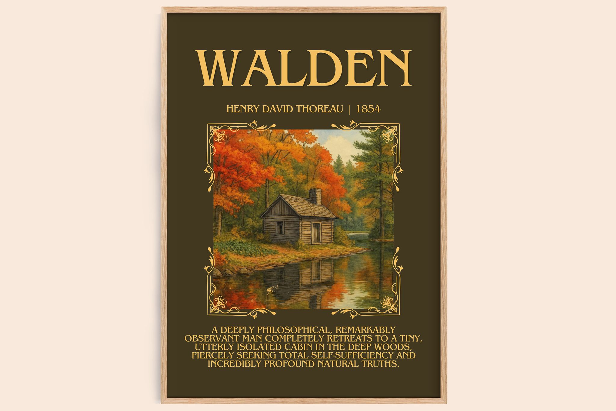 Walden Minimalist Book Poster by Henry David Thoreau