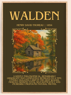 Walden Minimalist Book Poster by Henry David Thoreau – image 1