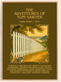 The Adventures Of Tom Sawyer Minimalist Book Poster by Mark Twain – image 1