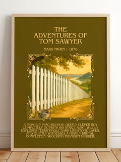 The Adventures Of Tom Sawyer Minimalist Book Poster by Mark Twain – image 2