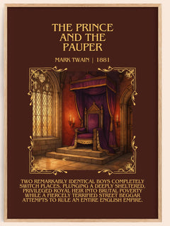 The Prince And The Pauper Minimalist Book Poster by Mark Twain – image 1