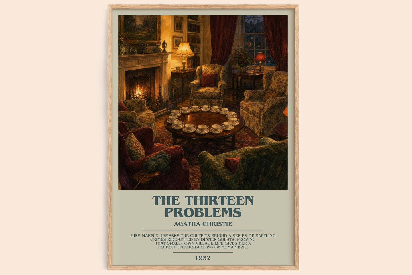 The Thirteen Problems Bookish Wall Art by Agatha Christie