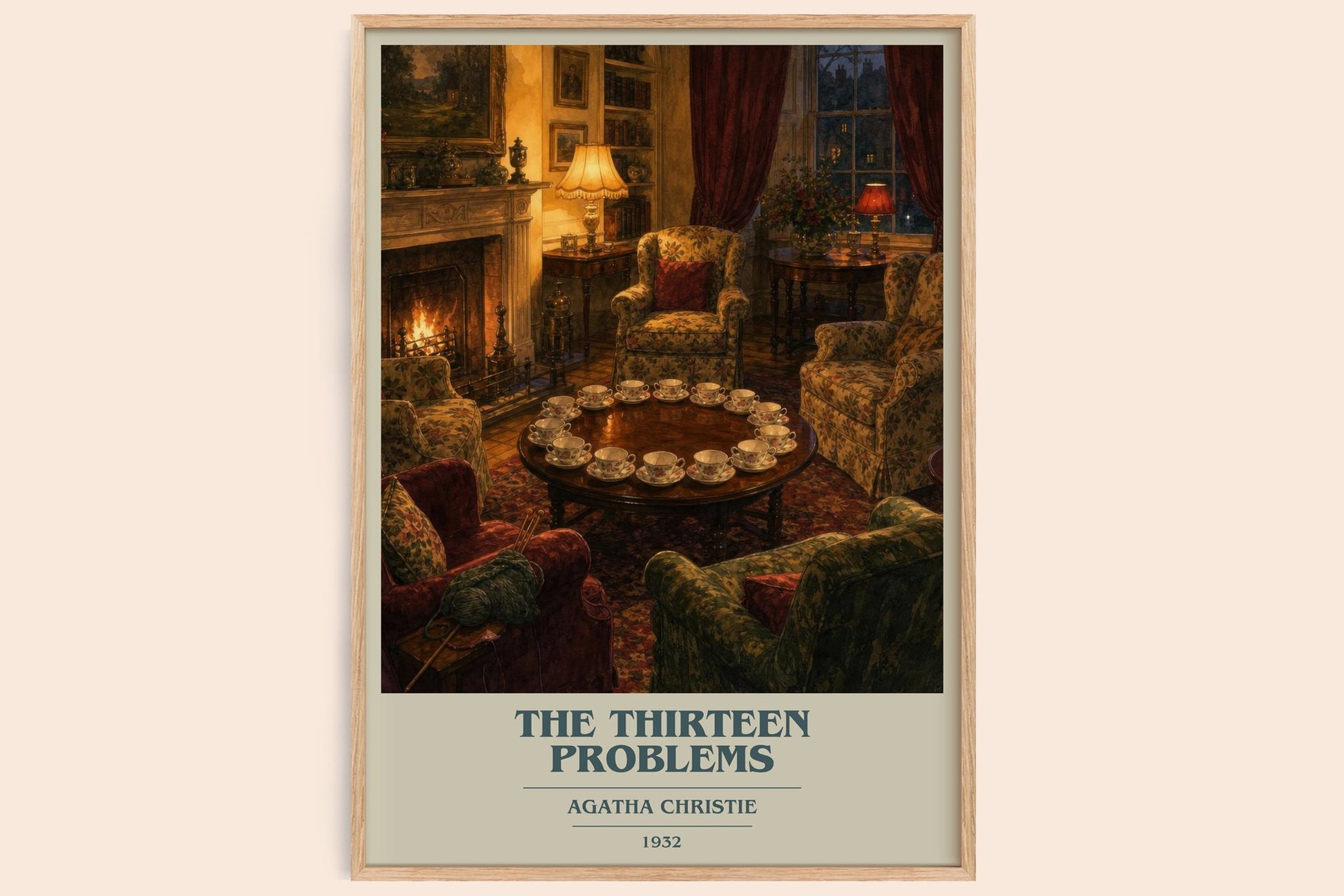 The Thirteen Problems Book Cover Poster by Agatha Christie