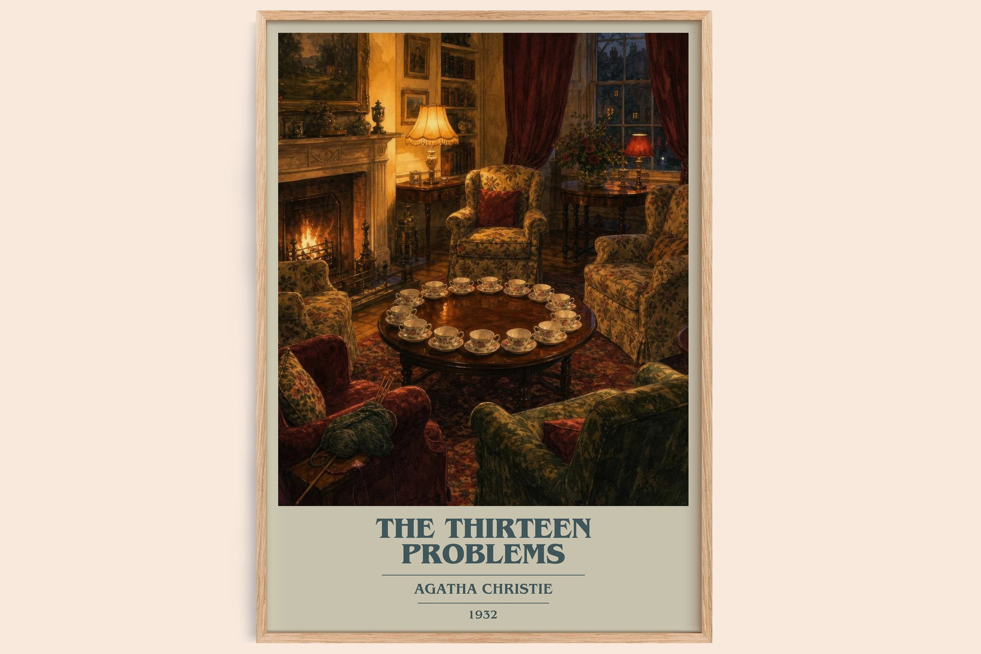 The Thirteen Problems Book Cover Poster by Agatha Christie
