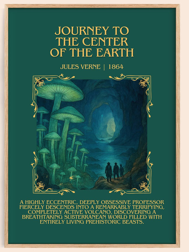 Journey To The Center Of The Earth Minimalist Book Poster by J. Verne