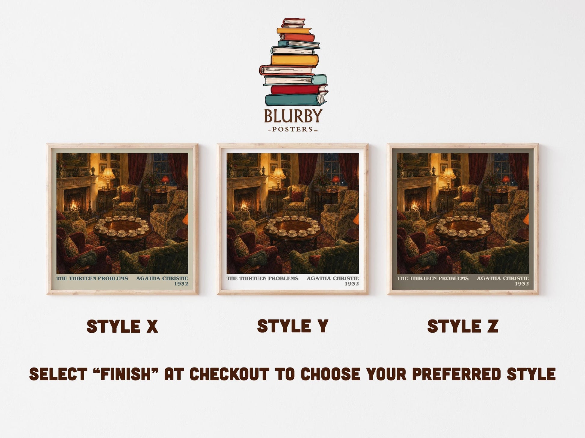 The Thirteen Problems Literary Art Print by Agatha Christie