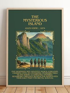 The Mysterious Island Minimalist Book Poster by Jules Verne – image 2
