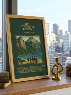 The Mysterious Island Minimalist Book Poster by Jules Verne – image 3