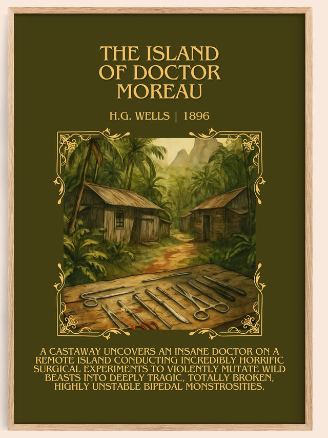 The Island Of Doctor Moreau Minimalist Book Poster by H.G. Wells