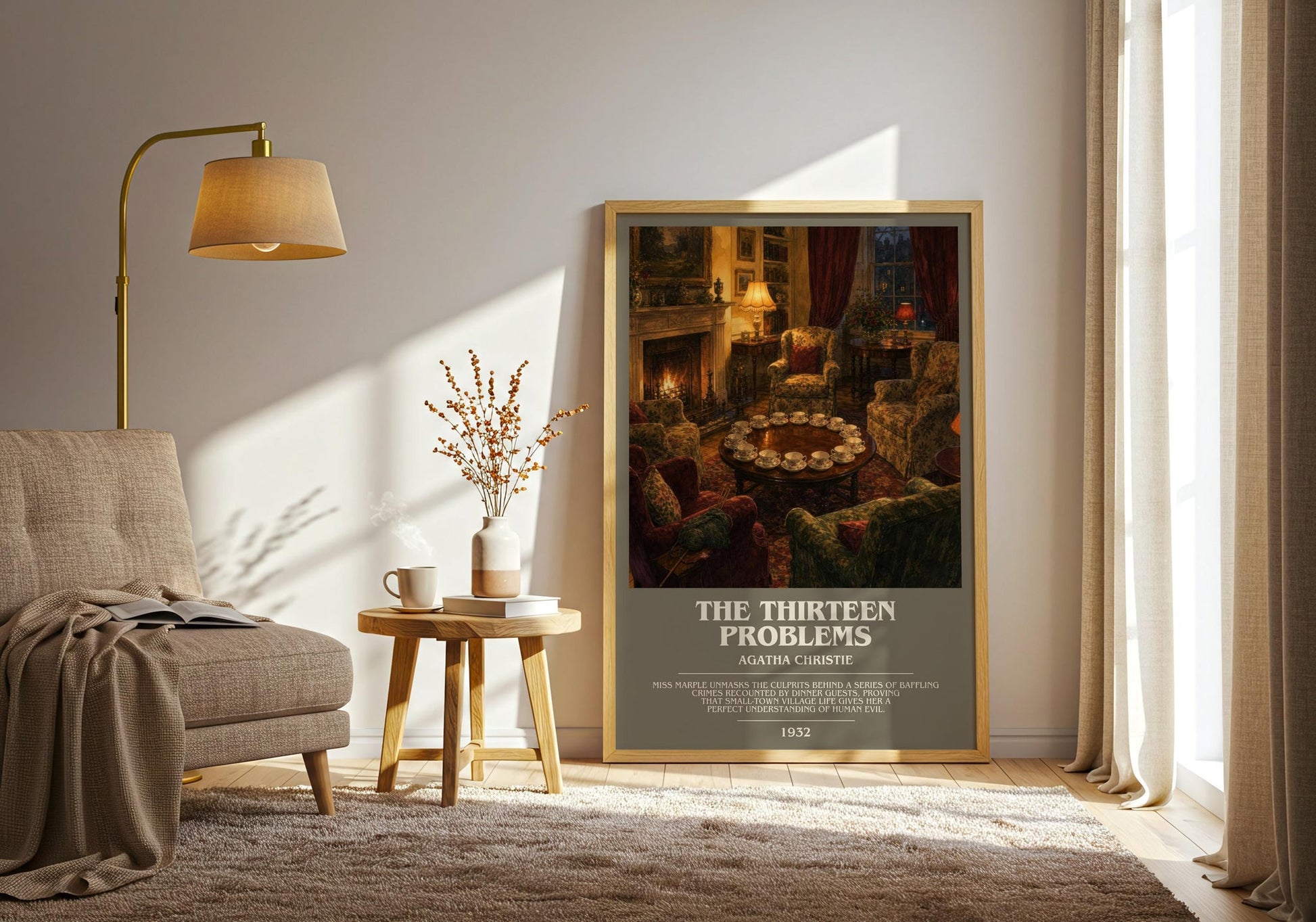 The Thirteen Problems Bookish Wall Art by Agatha Christie