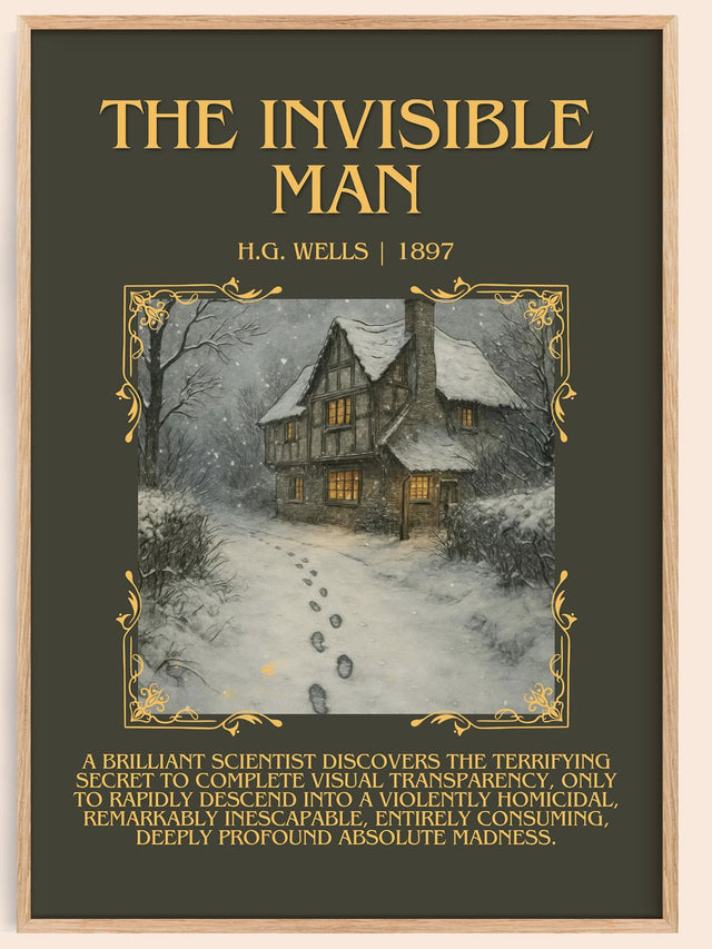 The Invisible Man Minimalist Book Poster by H.G. Wells