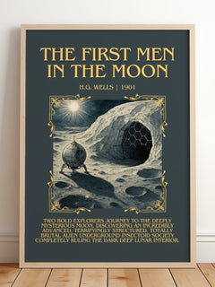 The First Men In The Moon Minimalist Book Poster by H.G. Wells – image 2