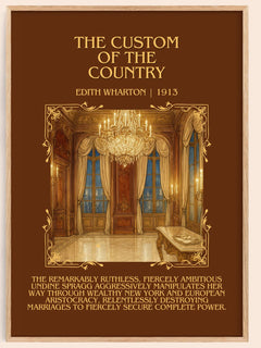 The Custom Of The Country Minimalist Book Poster by Edith Wharton – image 1