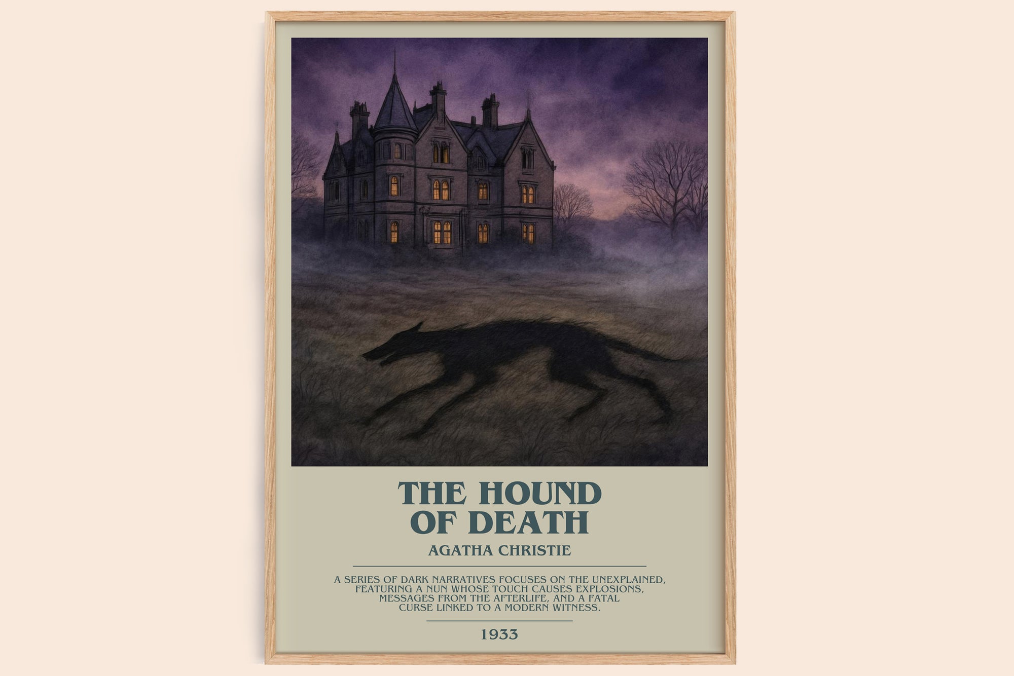 The Hound Of Death Bookish Wall Art by Agatha Christie