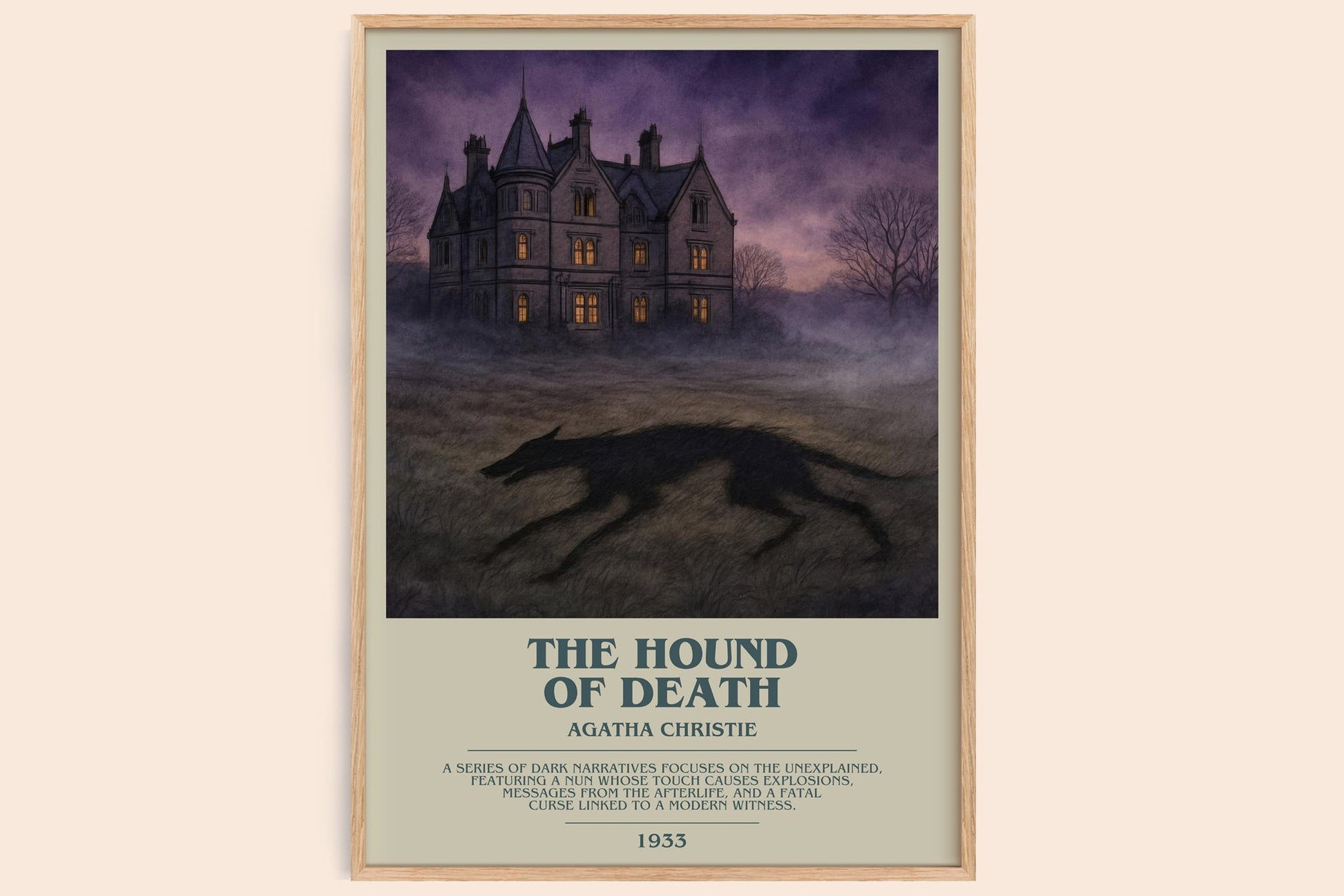 The Hound Of Death Bookish Wall Art by Agatha Christie