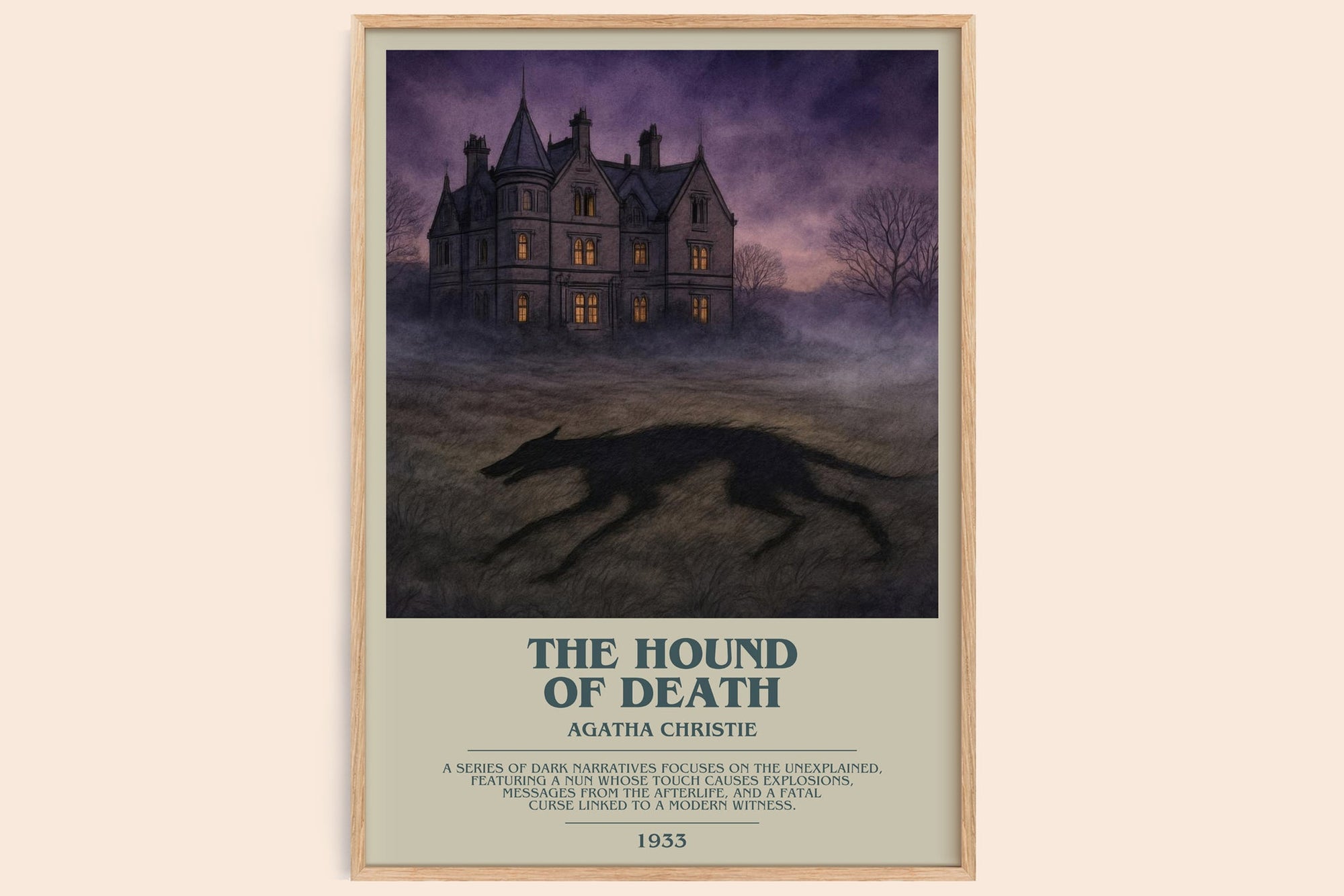 The Hound Of Death Bookish Wall Art by Agatha Christie