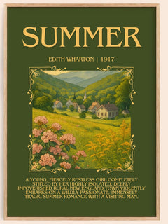 Summer Minimalist Book Poster by Edith Wharton – book poster