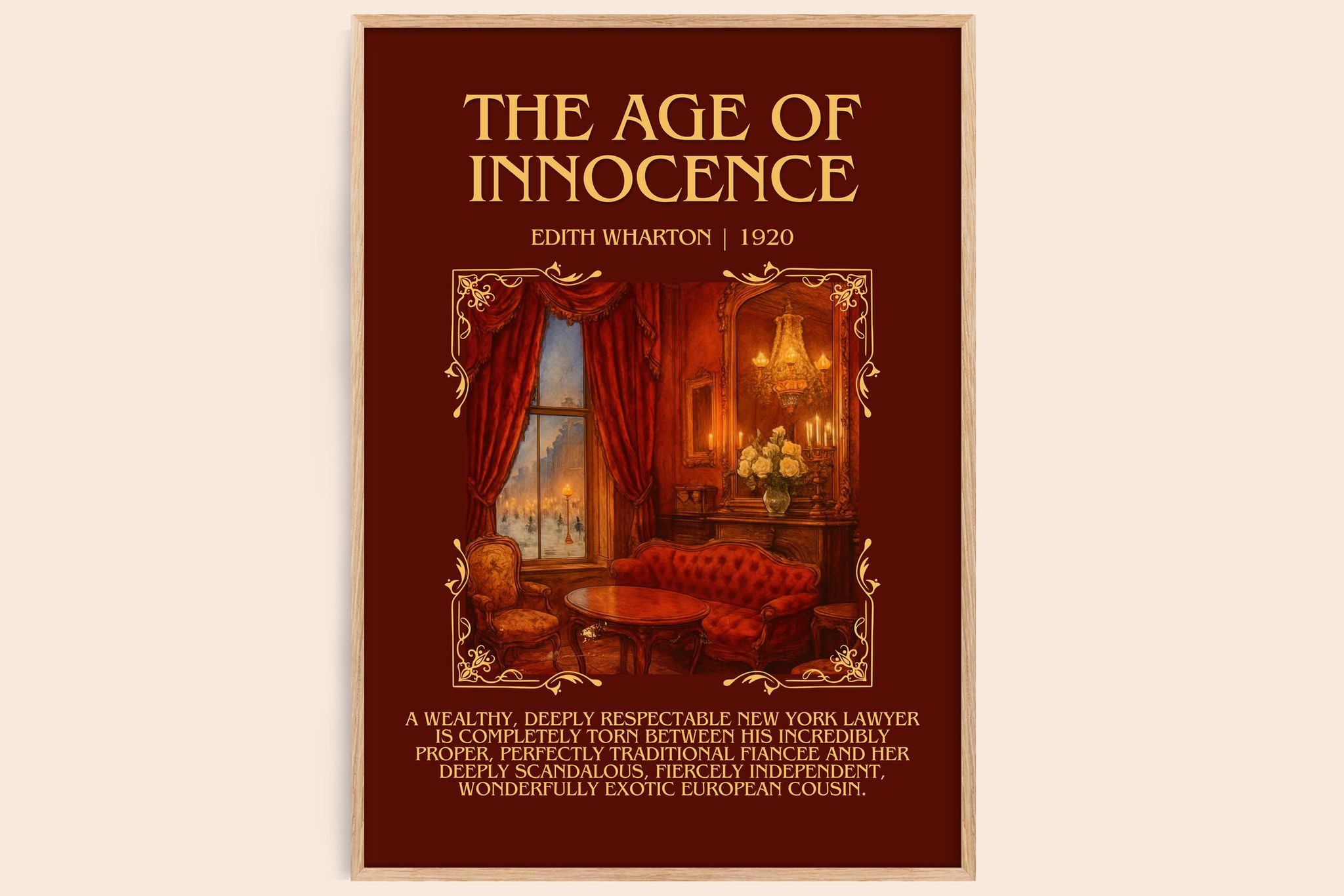 The Age Of Innocence Minimalist Book Poster by Edith Wharton