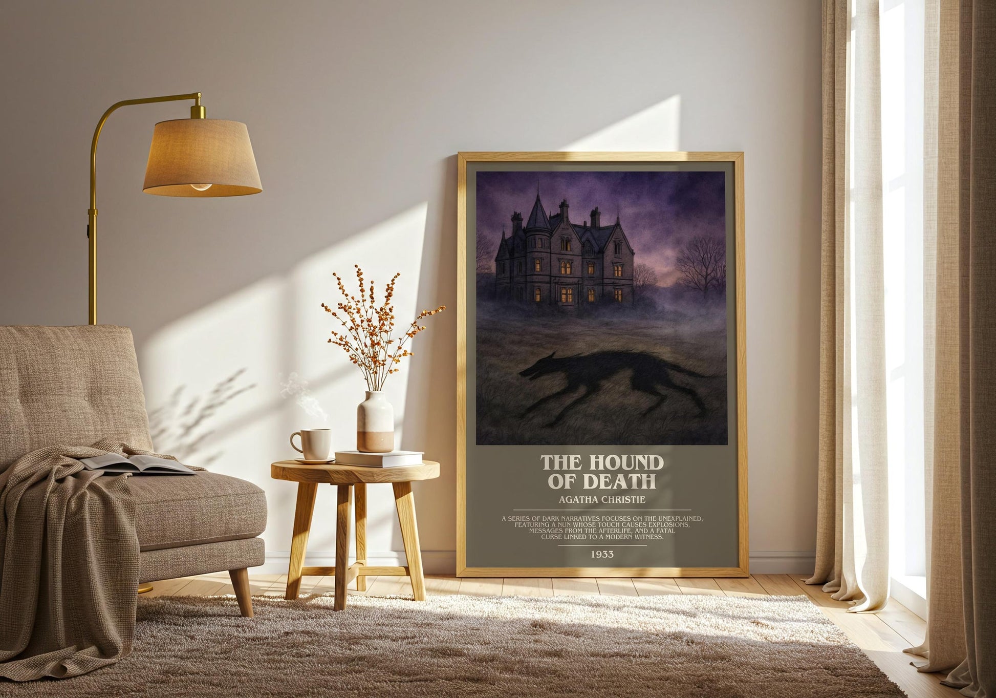 The Hound Of Death Bookish Wall Art by Agatha Christie