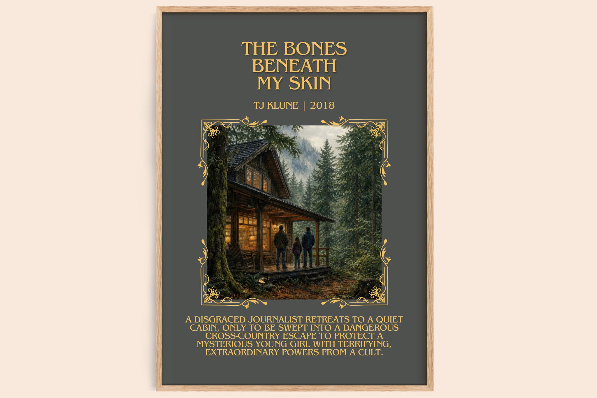 The Bones Beneath My Skin Minimalist Book Poster by Tj Klune