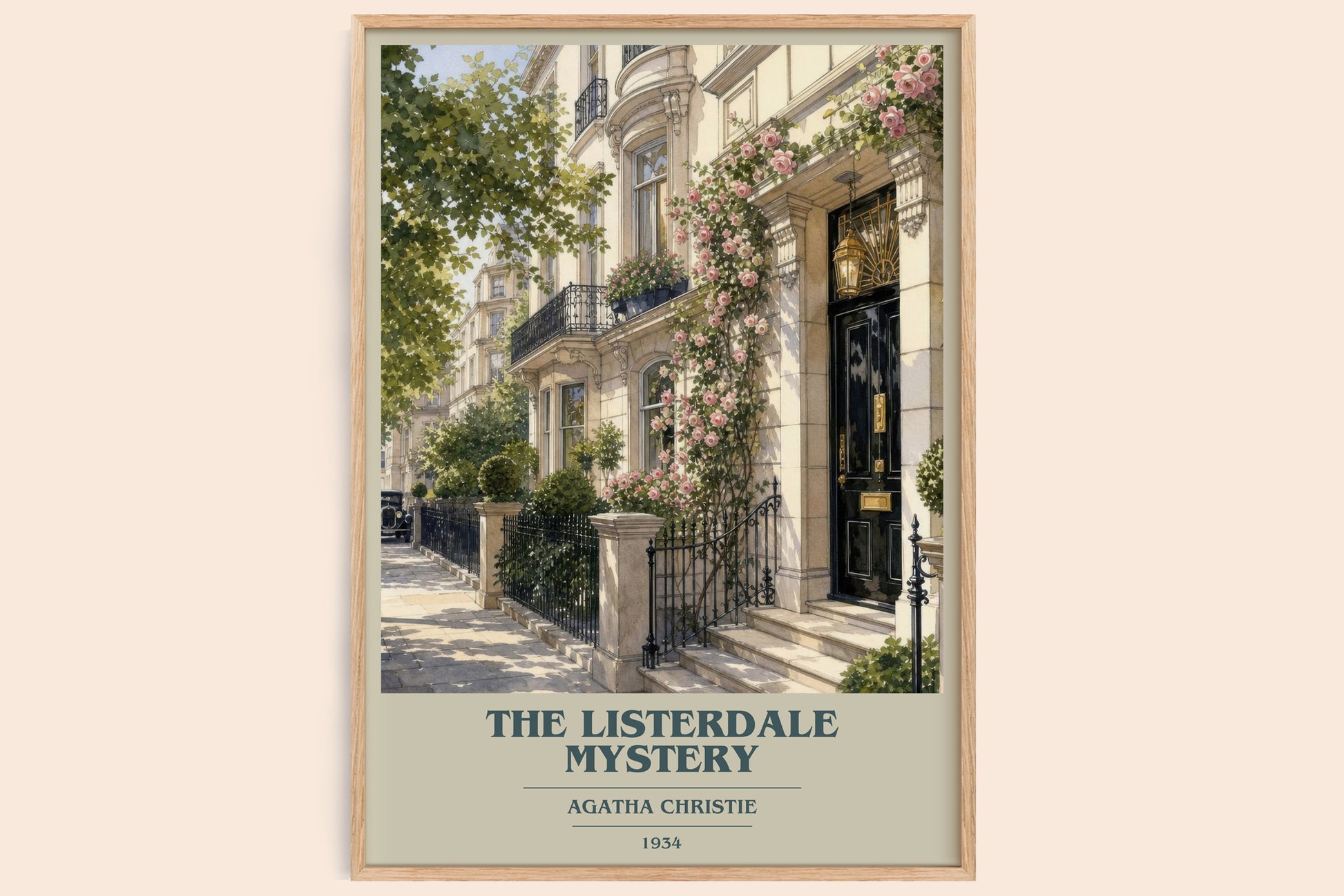 The Listerdale Mystery book cover book poster by Agatha Christie – framed literary art print
