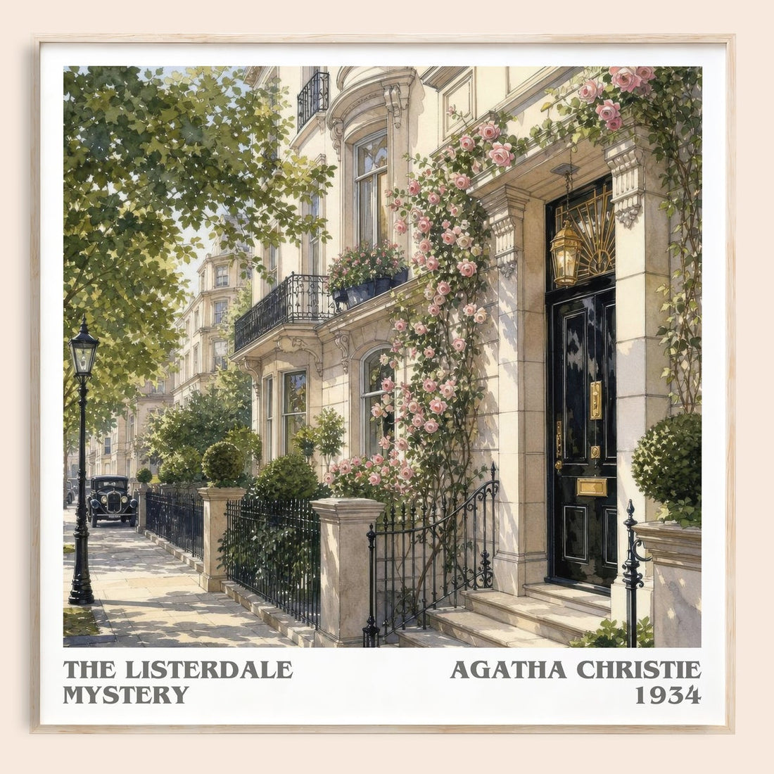 The Listerdale Mystery literary book poster by Agatha Christie – framed literary art print