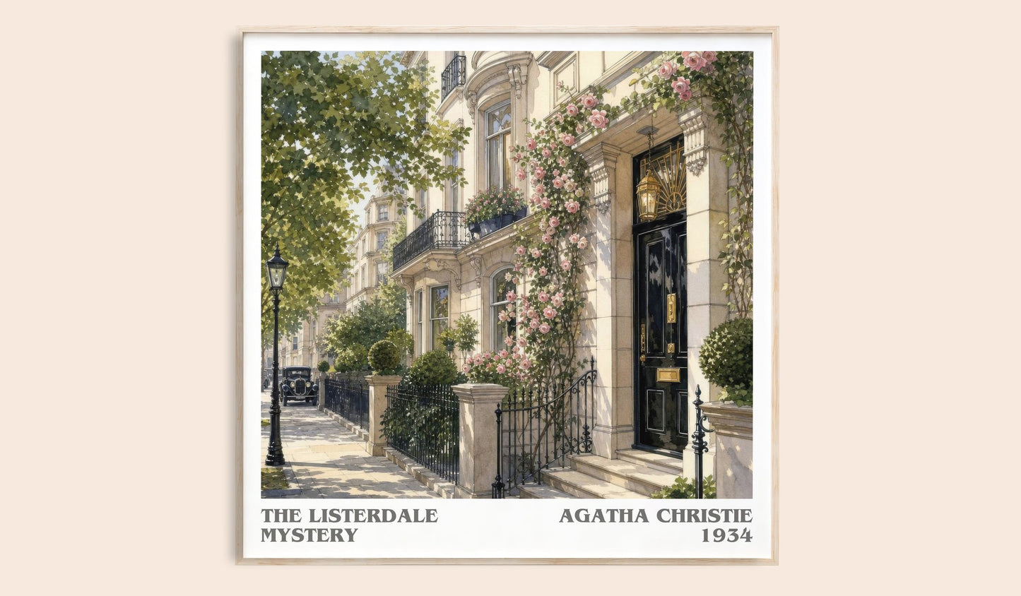 The Listerdale Mystery literary book poster by Agatha Christie – framed literary art print