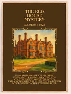 The Red House Mystery Minimalist Book Poster by A.A. Milne – image 1