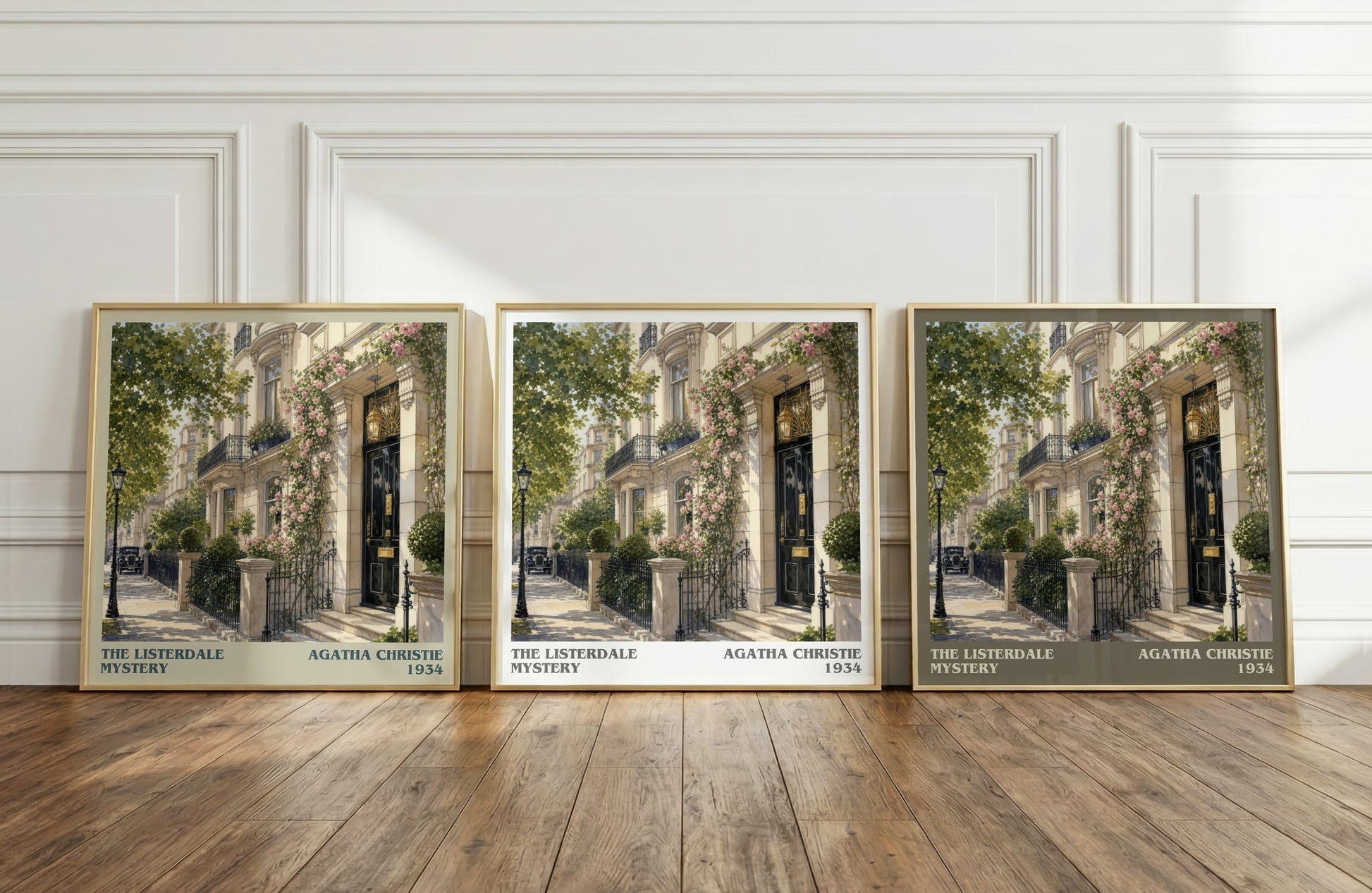 The Listerdale Mystery literary art print colour and style options – Agatha Christie book art