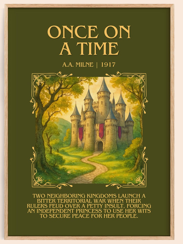 Once On A Time Minimalist Book Poster by A.A. Milne