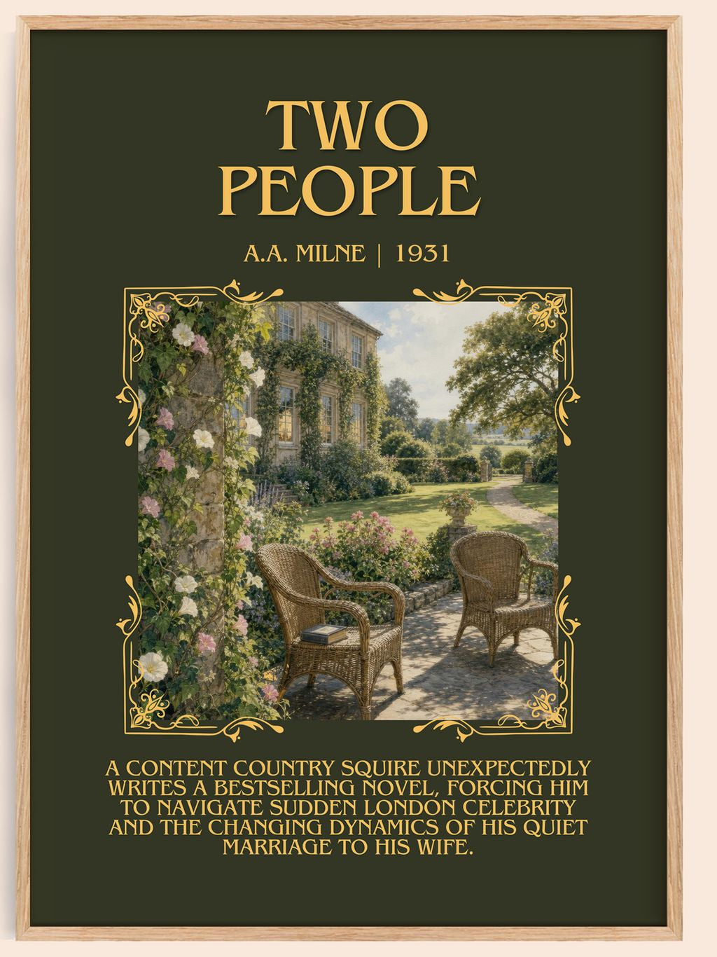 Two People Minimalist Book Poster by A.A. Milne – book poster