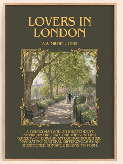 Lovers In London Minimalist Book Poster by A.A. Milne – image 1