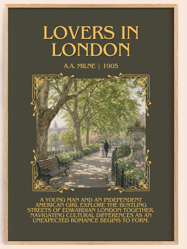 Lovers In London Minimalist Book Poster by A.A. Milne