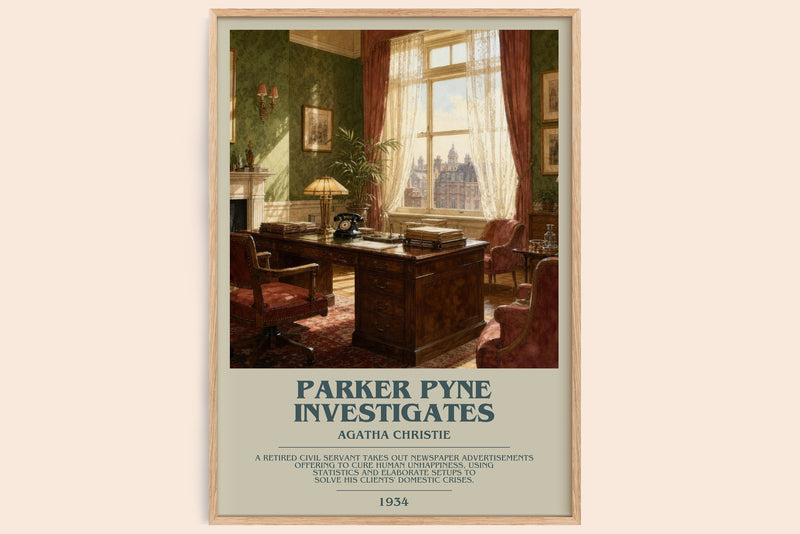 Parker Pyne Investigates Bookish Wall Art by Agatha Christie