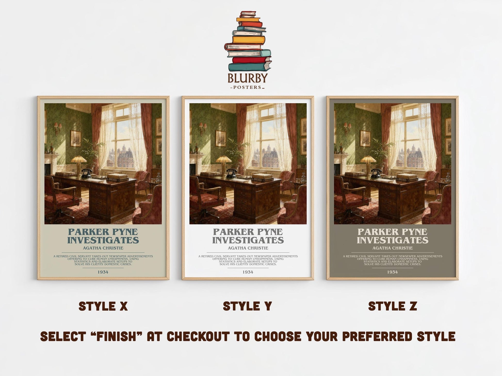Parker Pyne Investigates Bookish Wall Art by Agatha Christie